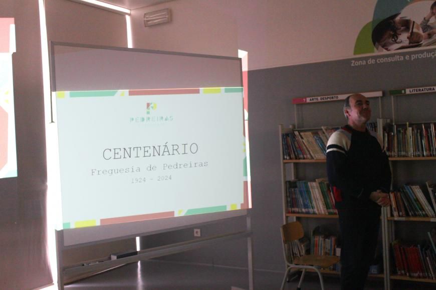 Apresenta&ccedil;&atilde;o do Selo Centen&aacute;rio aos alunos do Centro Escolar das Pedreiras